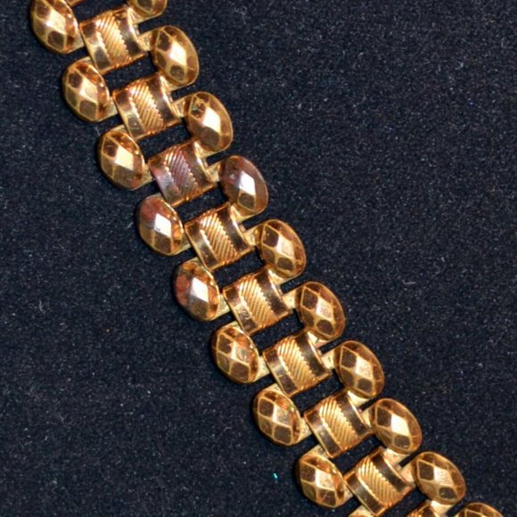 Vintage Gold Plated Art Deco Choker (15-inch) Necklace - Picture 6 of 7